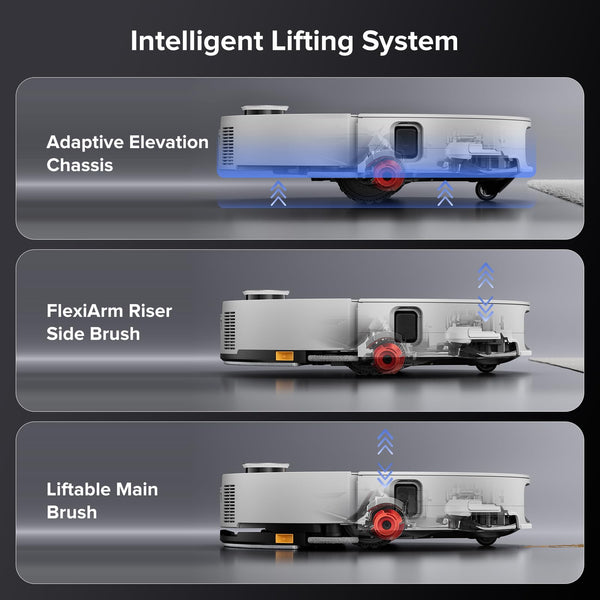 roborock Saros Z70 Robot Vacuum and Mop, OmniGrip Mechanical Arm, AI-Powered, 22,000Pa, 3.14'' Ultra Slim, FlexiArm Riser Technology, AdaptiLift Chassis, Obstacle Avoidance, Multifunctional Dock 4.0