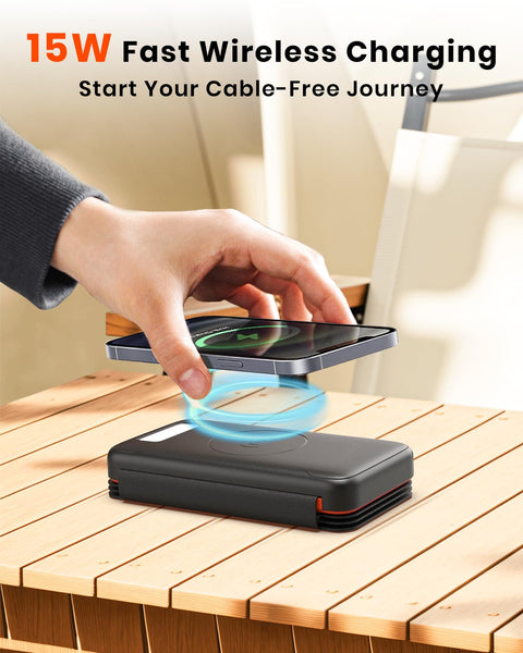 Paloceru Solar Power Bank 26800mAh - Portable Solar Charger with 4 Foldable Panels – PD QC 3.0 Fast Charging Battery Bank with USB C Output/Input - Outdoor Battery Pack with Flashlight for Camping