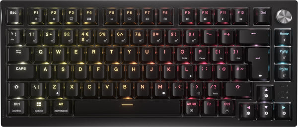 Corsair K65 PLUS WIRELESS 75% RGB Hot-Swappable Mechanical Gaming Keyboard – Pre-Lubricated MLX Fusion Tactile Switches – Dual-Layer Sound Dampening – PBT Keycaps – QWERTY UK – Black