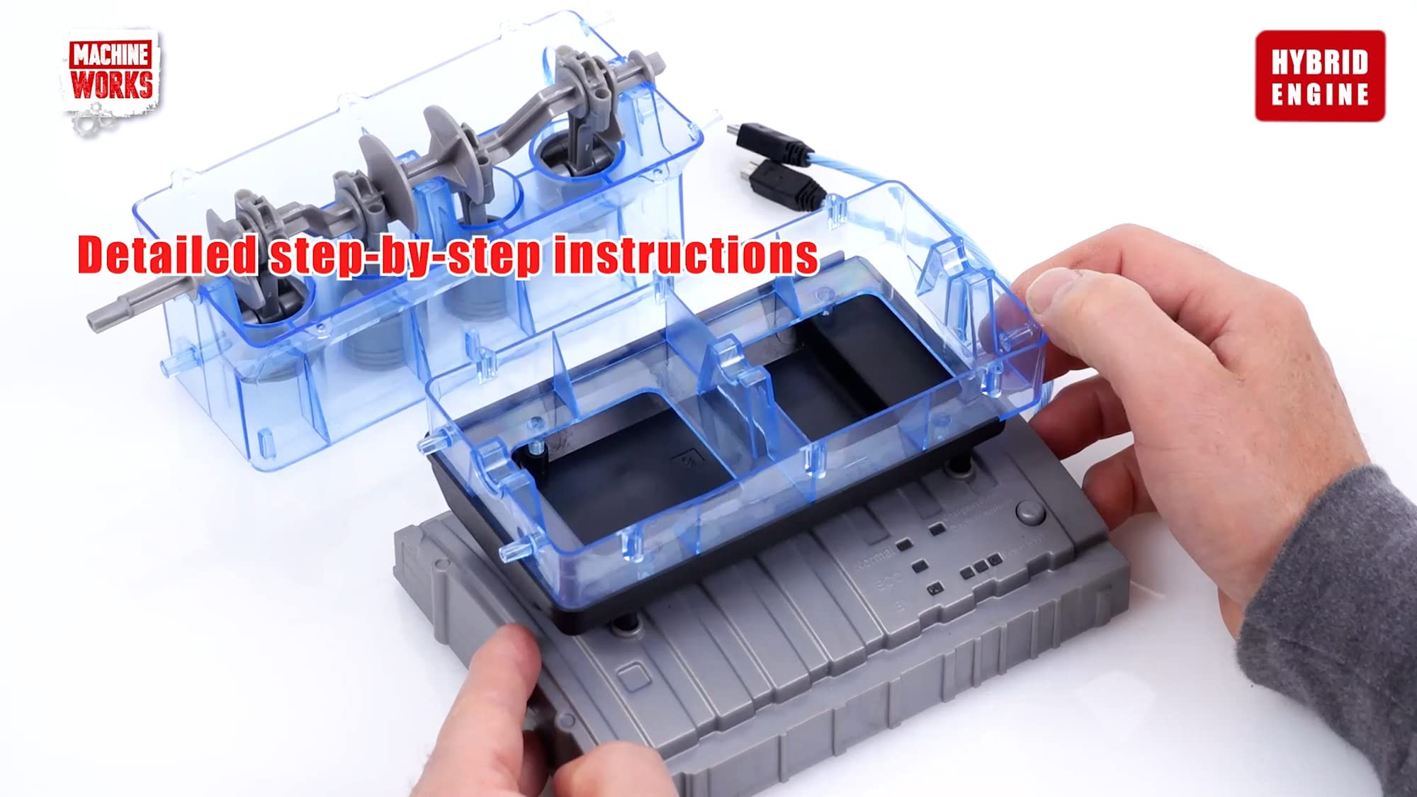 Machine Works Build Your Own Porsche 911 Boxer Engine Toy - Replica Model Building Kit - Features Sounds and Illumination, 280+ Pieces, 10+ Years