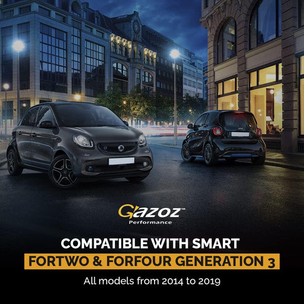 GAZOZ PERFORMANCE GP 3rd Third Brake Back LED Light with Smoked Lens - Rear Stop Lamp for Fortwo & four 2014-2019 453 Gen 3 - Smart Car Accessories