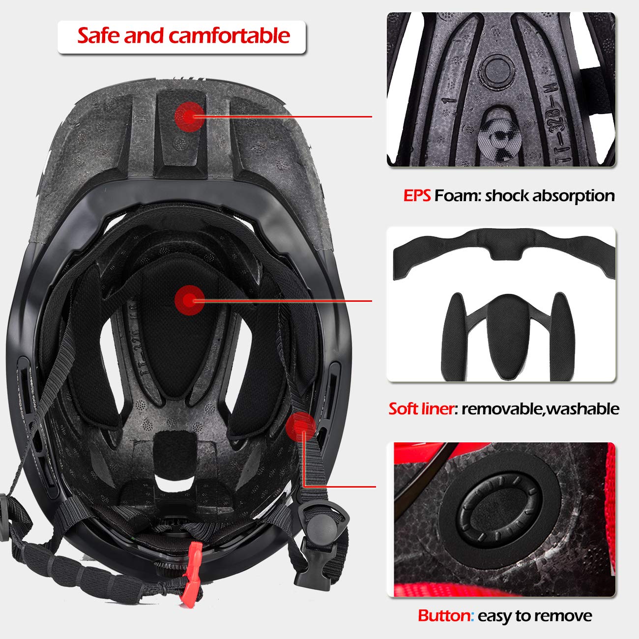 ROCKBROS Kids Full Face Bike Helmet Kids Helmet Toddler Bike Helmets Full Face Protective Safety Helmet for MTB Skateboarding Scooter Roller Skating