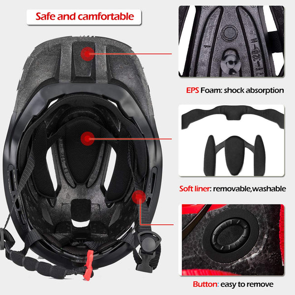 ROCKBROS Kids Full Face Bike Helmet Kids Helmet Toddler Bike Helmets Full Face Protective Safety Helmet for MTB Skateboarding Scooter Roller Skating