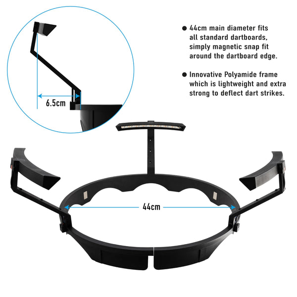 Harrows Trilight Dartboard Light I Sport Engineered LED Dart Board Lighting I Fits All Standard Board I No Shadow Powerful Illumination I Dartboard