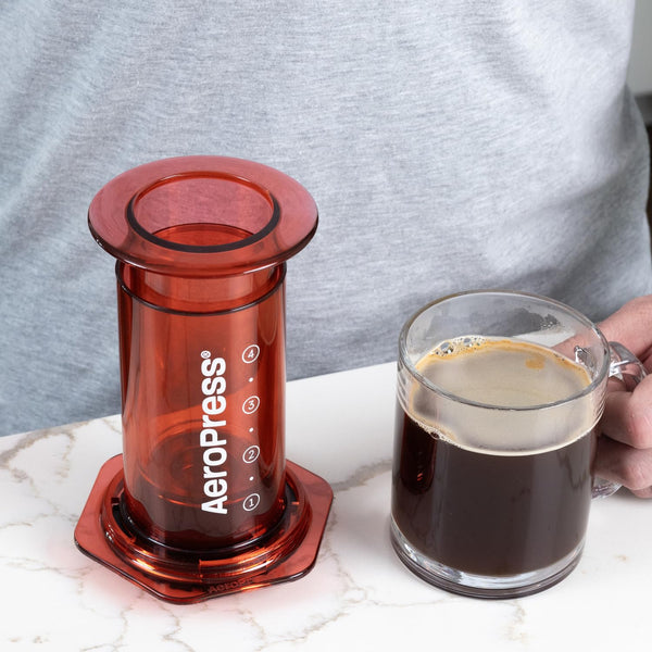 AeroPress Clear Coffee Press  3 In 1 Brew Method Combines French Press, Pourover, Espresso, Full Bodied Coffee Without Grit or Bitterness, Small