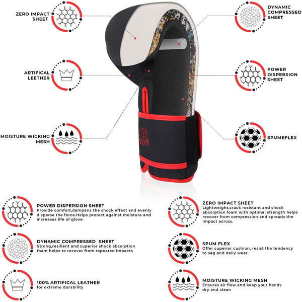 AQF Kids Boxing Gloves and Pads Set- Junior Boxing Gloves and Pads- Kids Boxing Set For Kickboxing & MMA Muay Thai Punching Glove With Curved Boxing
