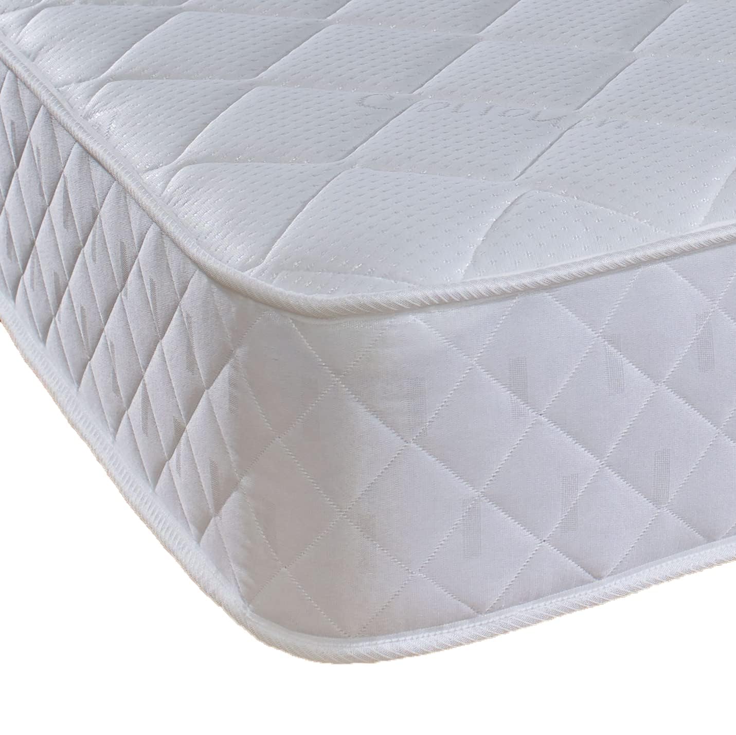 eXtreme comfort ltd Cooltouch Plus Diamond Essentials Foam Free Pinna-Coil Bonnell Innerspring Maximum Value Mattress Plush Feel, White, 18cms Deep,