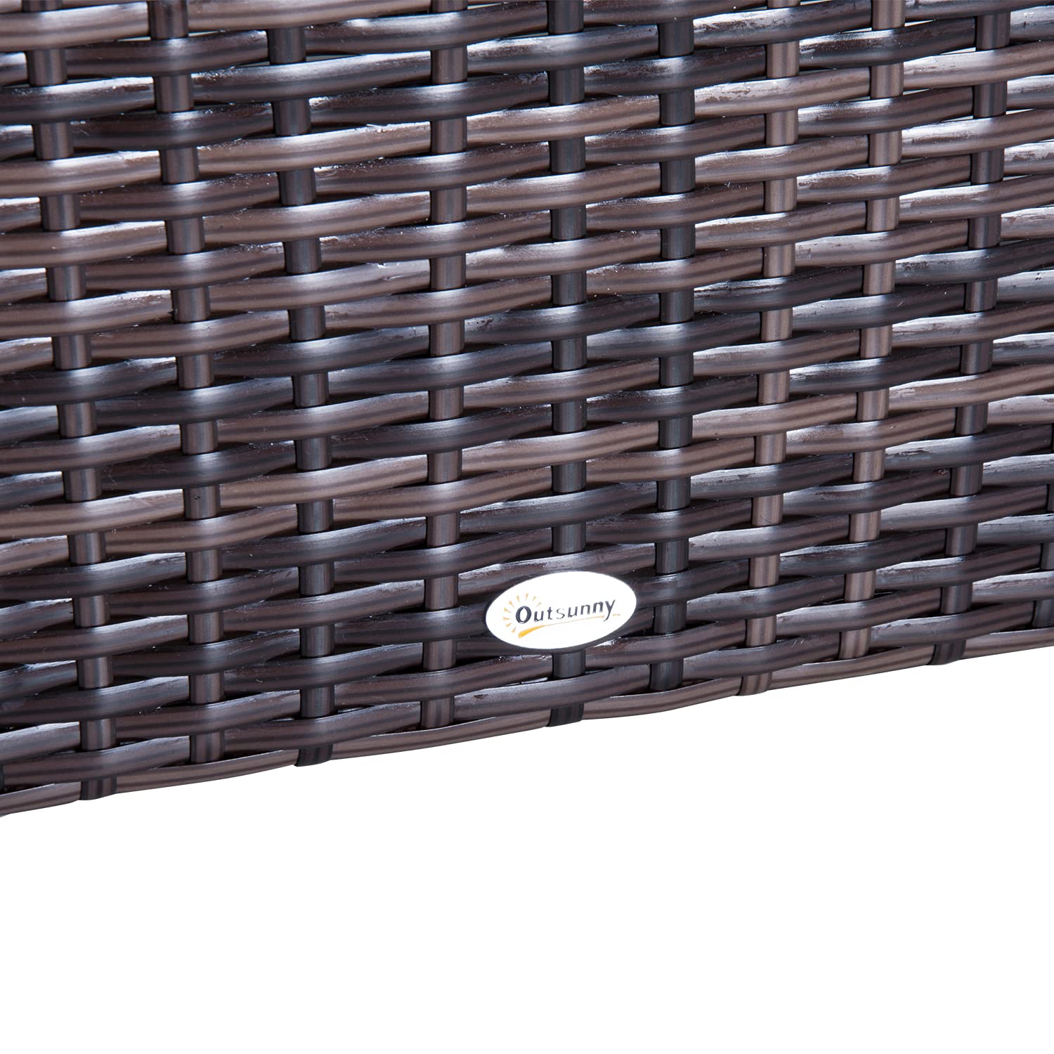 Outsunny 6 Pieces Rattan Garden Furniture Set, 5 Seater Garden Sofa Set with Thickened Cushions, Glass Top Coffee Table and Ottomans, Outdoor Sectional Conservatory Furniture with Pillows, Grey