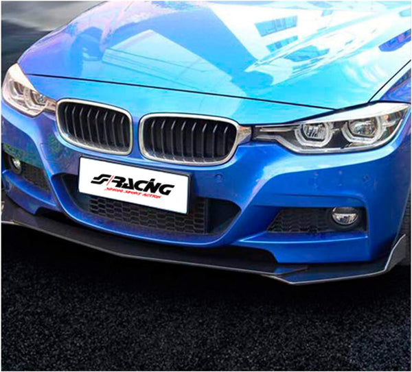 Simoni Racing Universal Front Spoiler Lip 'Lip Splitter' – 3 Pieces – ABS Black