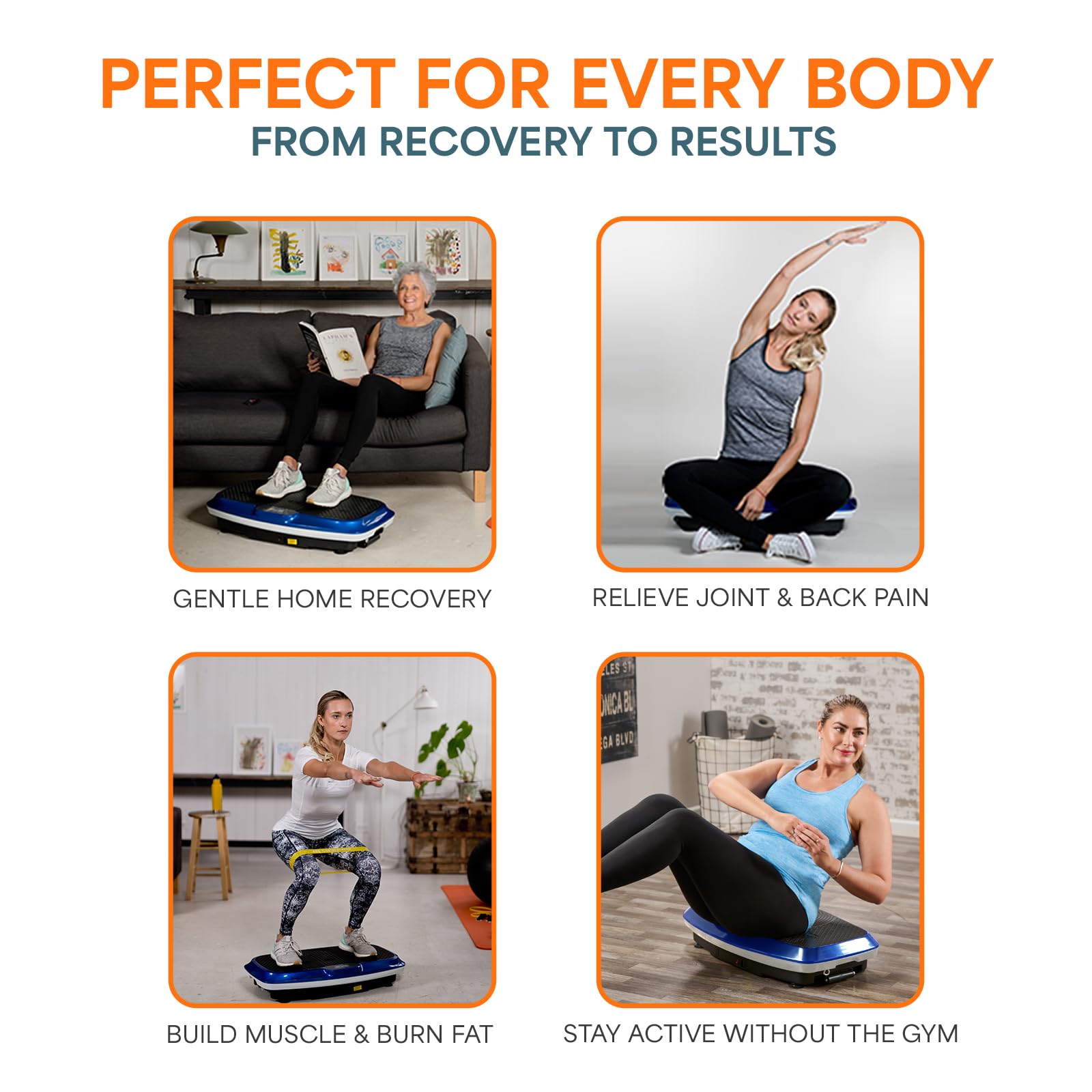 LifePro Hovert 3D Vibration Plate Machine, Dual Motor Oscillation, Lateral and 3D Motion Vibration Platform Machine, Full Body Workout Equipment for Home Exercise and Fitness Training