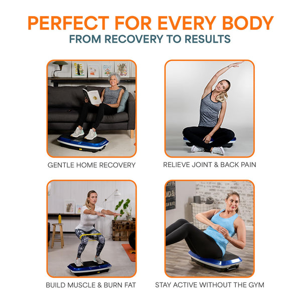 LifePro Hovert 3D Vibration Plate Machine, Dual Motor Oscillation, Lateral and 3D Motion Vibration Platform Machine, Full Body Workout Equipment for Home Exercise and Fitness Training
