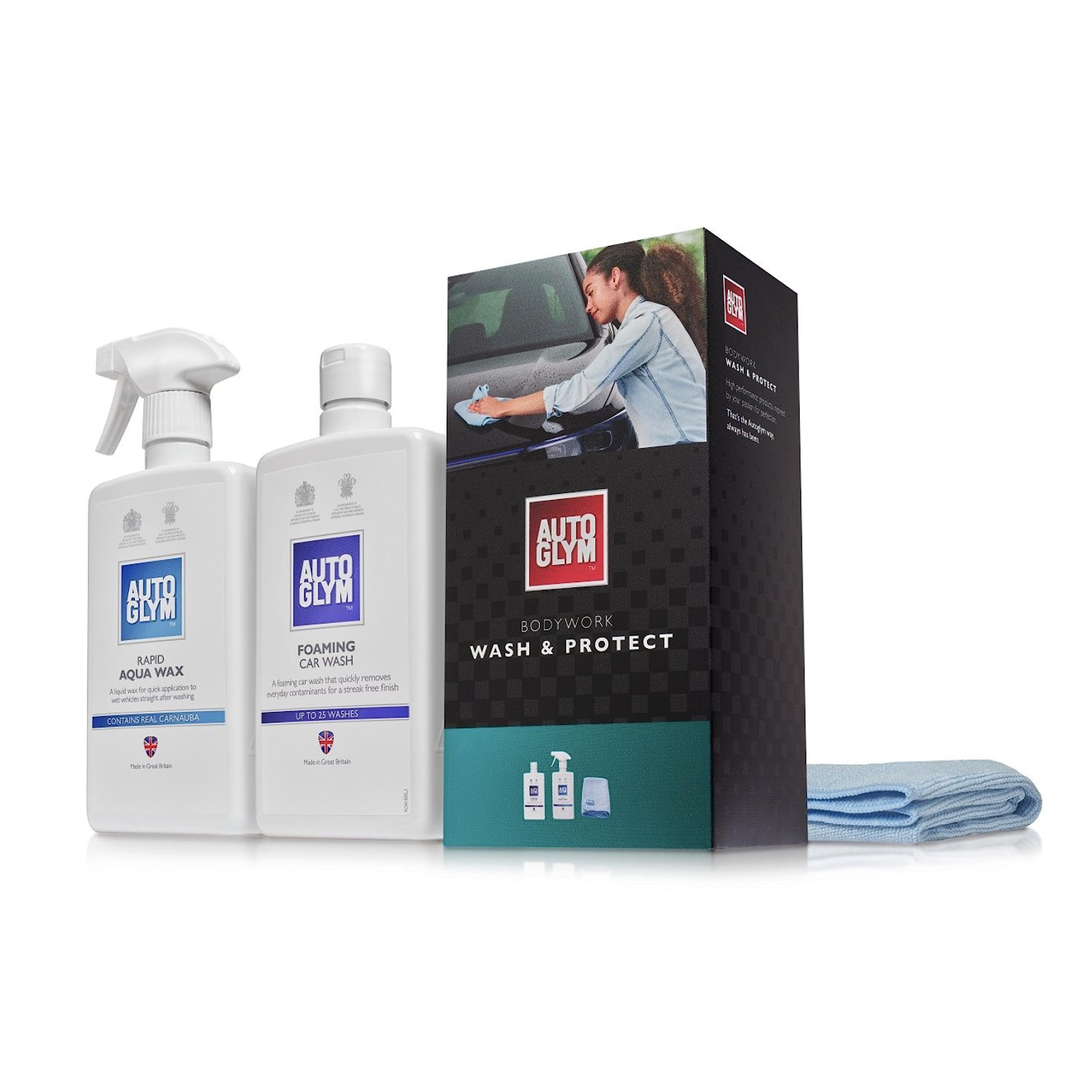 Autoglym Supreme Car Care Collection, 12pc Car Cleaning Kit, Car Cleaning Gift Set, Black