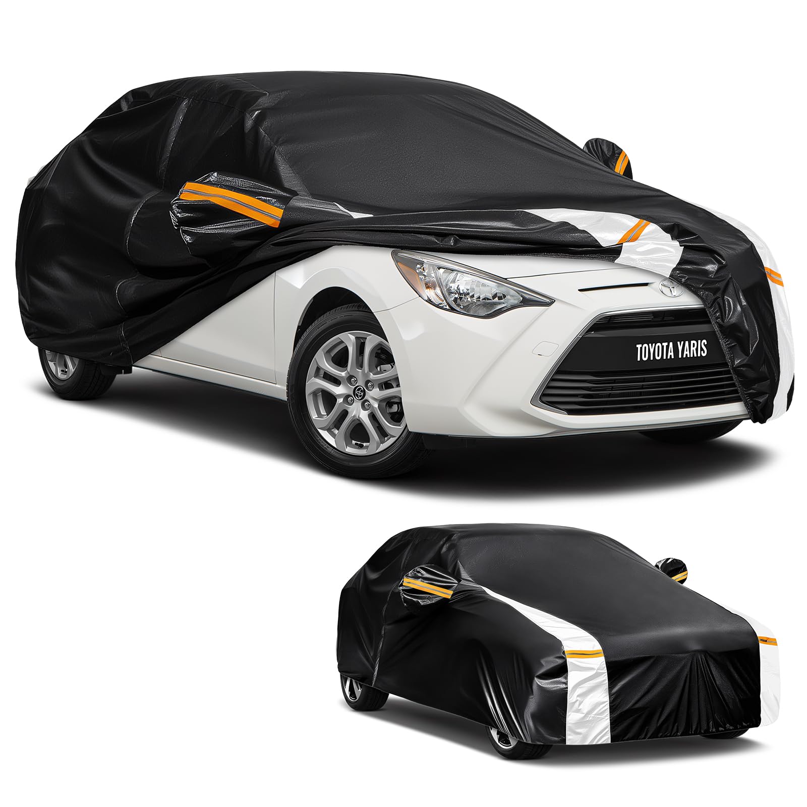 Car Cover Custom Fit for Mini Convertible F57(2016-2023), Car Covers for Outside Storage Waterproof Breathable, Full Cover Outdoor All Weather Protection Rain Sun Dust with Zip and Cotton(Black)