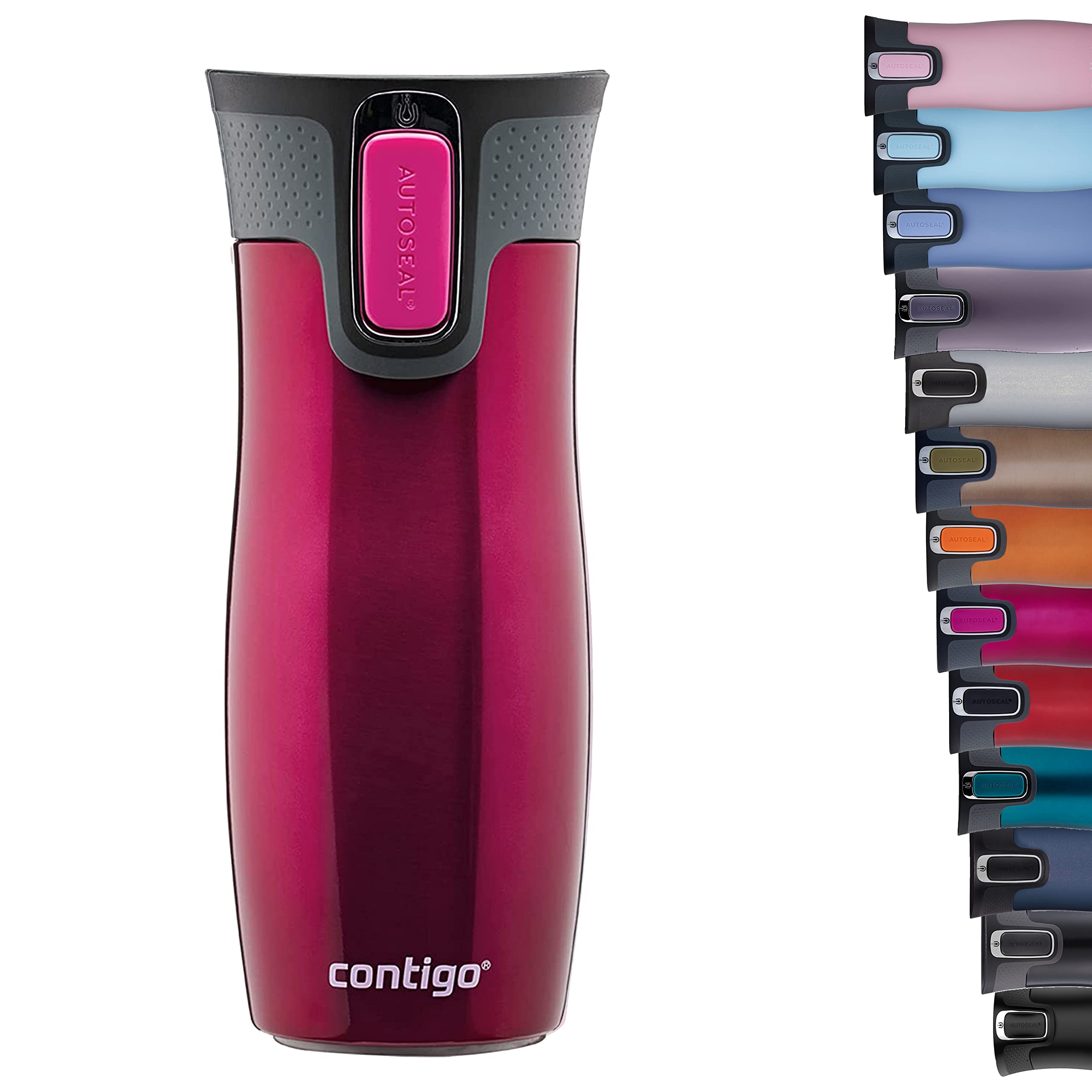 Contigo West Loop Autoseal Travel Mug, Stainless Steel Thermal Mug, Vacuum Flask, Leakproof Tumbler, Coffee Mug with BPA Easy-Clean Lid