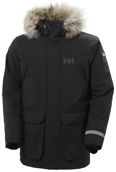 Helly Hansen Men's Reine Parka – Waterproof Insulated Parka with Adjustable Hood and Reflective Details