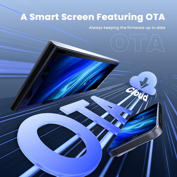 Krunia 9.26" Wireless Portable Car Play Screen for Apple CarPlay & Android Auto, OTA Updates, Backup Camera, Mirror Link, 5.0 Bluetooth, Voice Control, GPS Navigation, FM