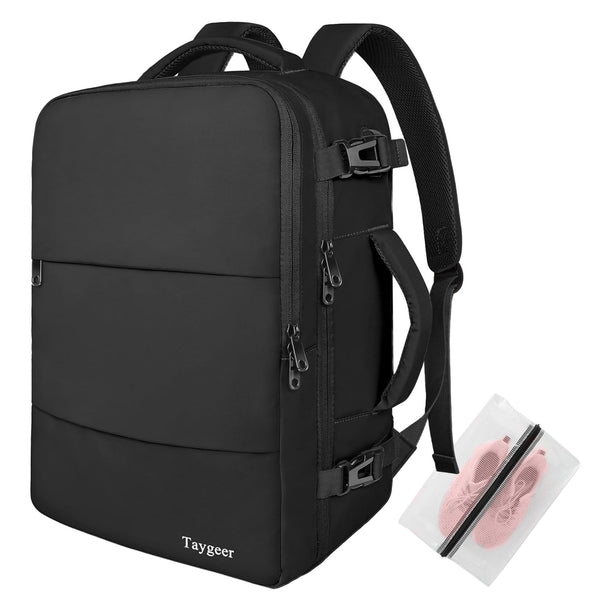 Taygeer Easyjet Cabin Bag 45x36x20 Underseat, Travel Backpack Women, Carry On Backpacks for Airplane, Luggage Rucksack for Plane, Hand Luggage Bag, Laptop Rucksack with Separate Shoe Pouch, Pink