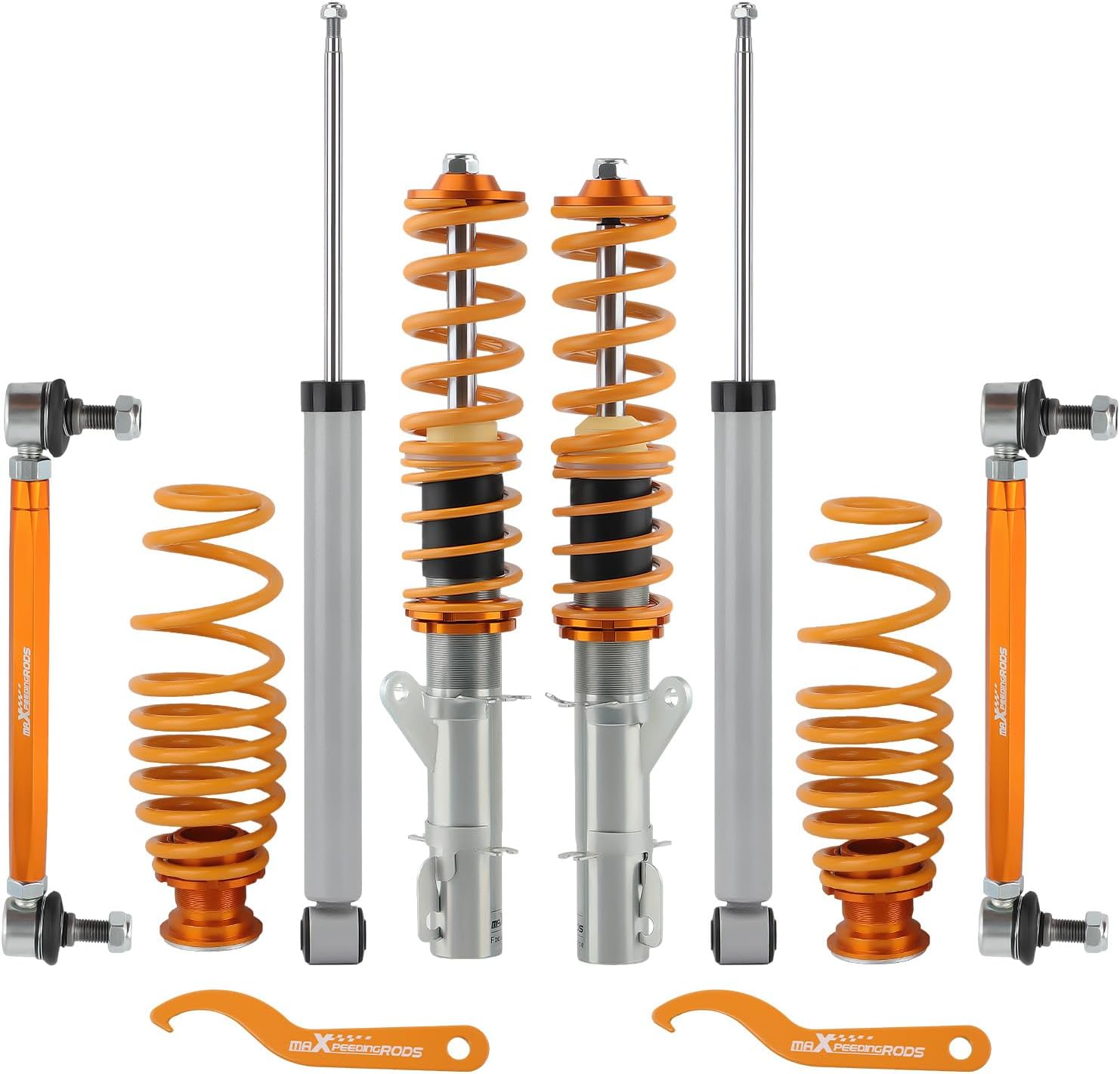 maXpeedingrods Coilovers + Drop links Kit for VW Golf MK4 for Audi A3 8L 1.6/1.8/1.8T/1.9 1998-2007 for Seat Leon 1M1