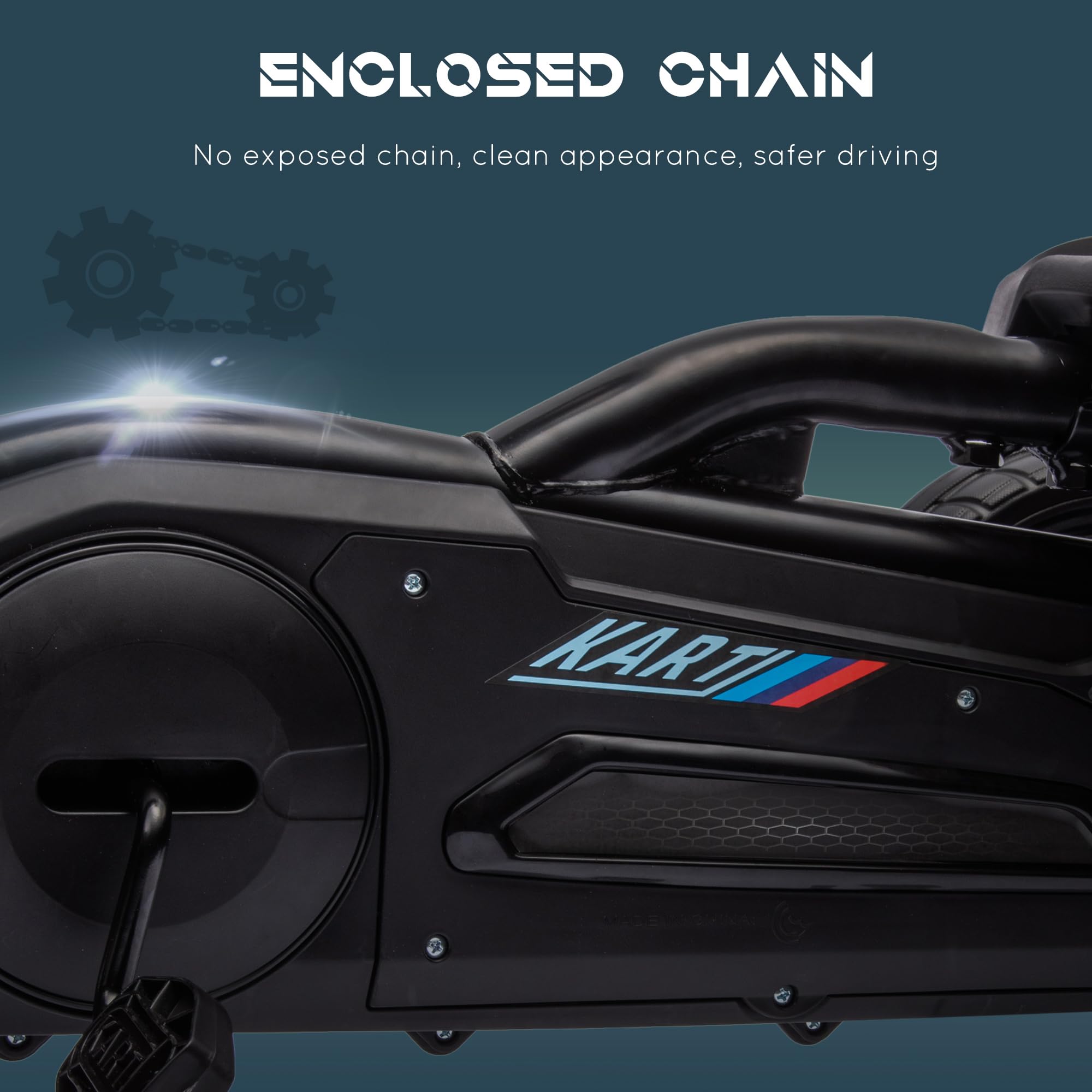 HOMCOM Children Pedal Go Kart, Kids Ride On Racer with Adjustable Seat, Swing Axle, Shock Absorption EVA Tyres, Handbrake, for Ages 3-8 Years, Red