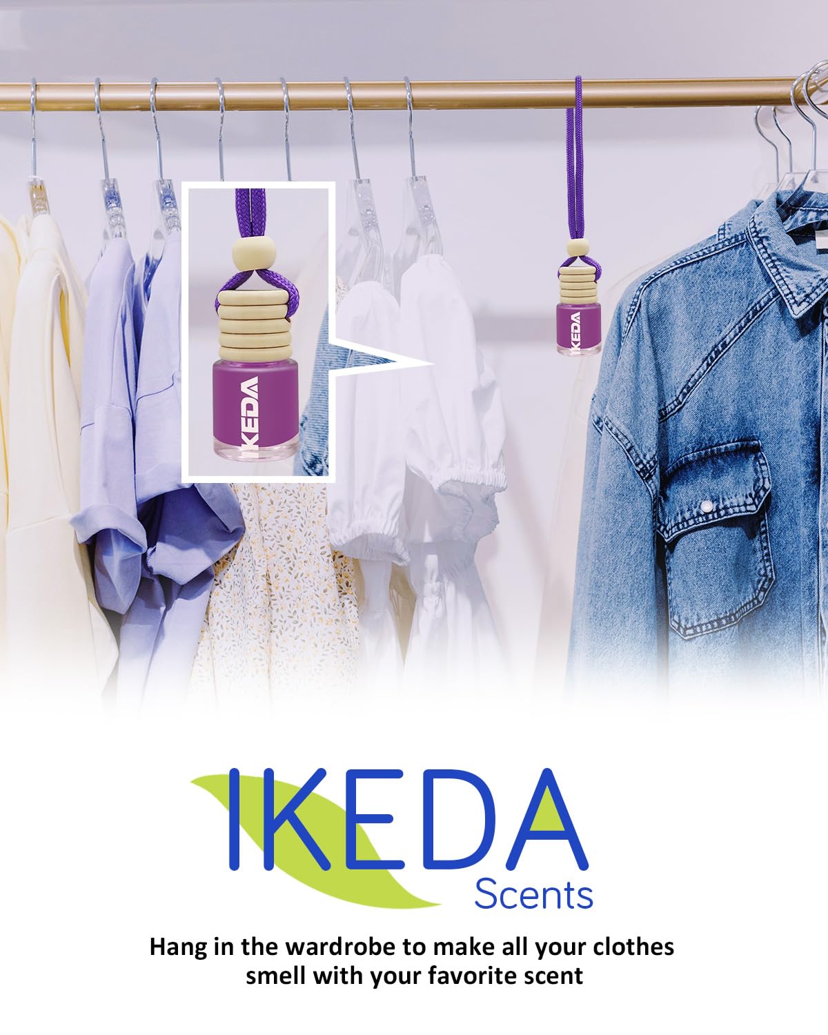 Ikeda scents Ikeda Car Air Fresheners | Automotive Hanging Pendant | Auto Perfume Diffuser with Real Oil | Strong and Long Last Fragrance | Fresh Smell Cover Odours | Car Accessories for Men Women