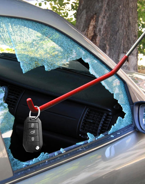 QWORK® 17-Piece Car Tool Kit Breakdown Emergency Kit with Long Reach Grabber, Air Wedge Pump and Trim Removal Tools for All Vehicles