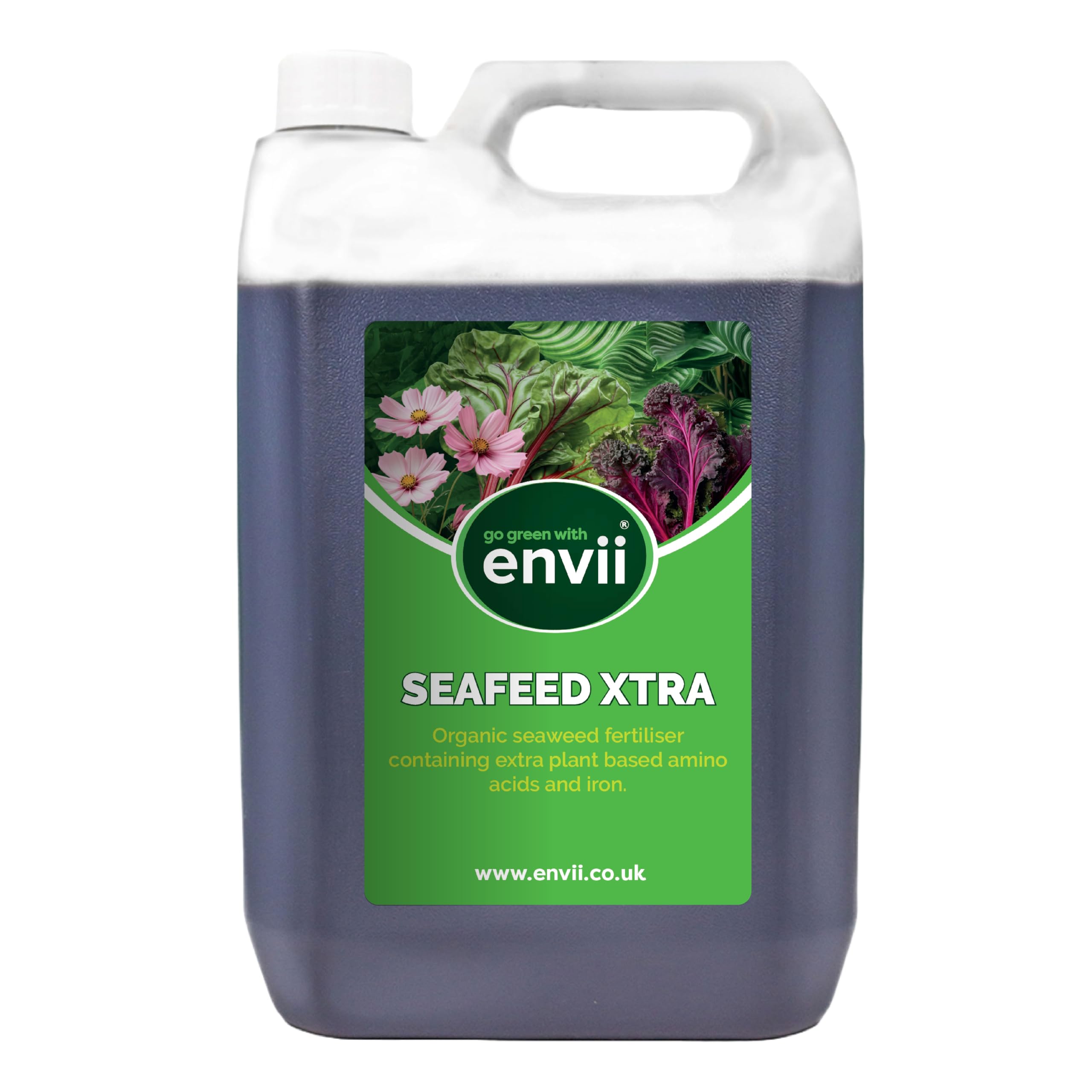 envii SeaFeed Xtra ? Organic Liquid Seaweed Fertiliser, Outdoor Plant Food Ideal for all Plants, Lawns, Gardens and House Plants, Rich in Additional