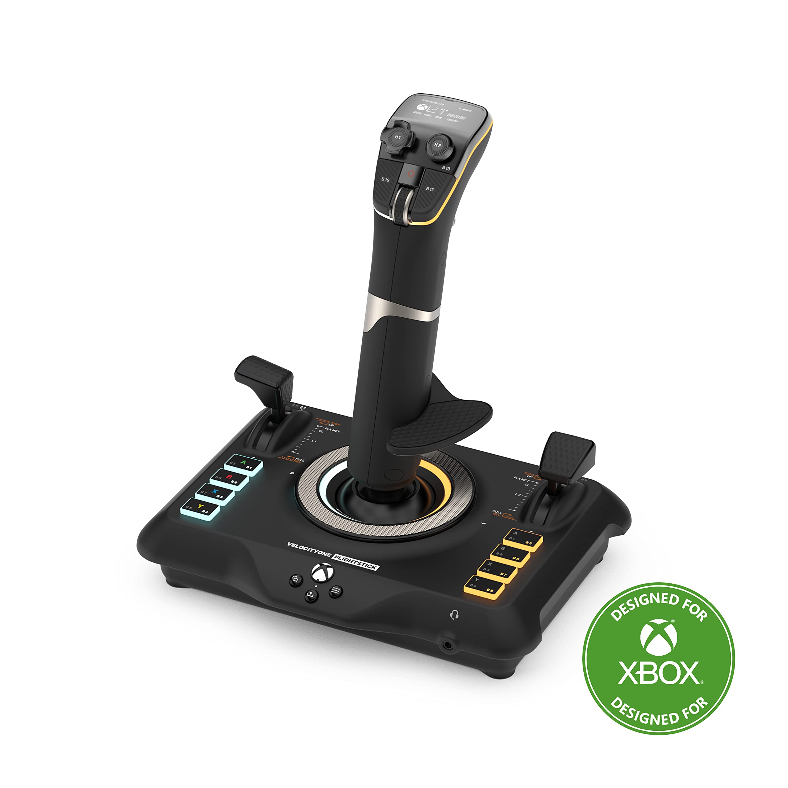 Turtle Beach VelocityOne Flightdeck - Universal HOTAS Simulation Joystick & Throttle with Touch Display, Stick Mounted HUD and Contactless Sensors for Air and Space Combat on Windows 10 & 11