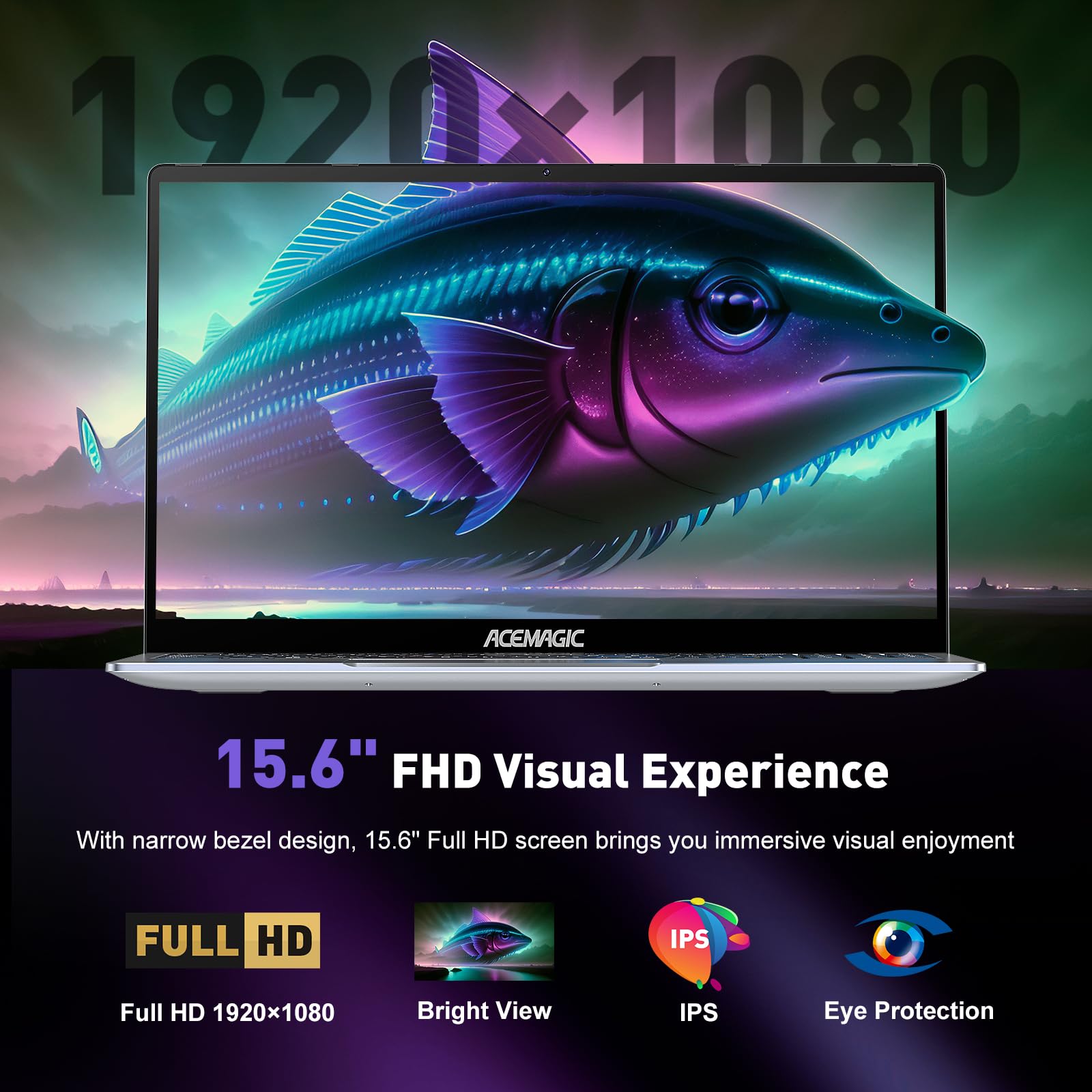 ACEMAGIC 15.6 inch FHD Laptop computer - Quad-Core N-97 Processor Up to 3.6GHz（Beat N5095） Laptop, 16GB DDR4 512GB SSD Notebook Computer, Support WiFi 5, BT5.0, 3*USB3.2, 5000mAh Battery
