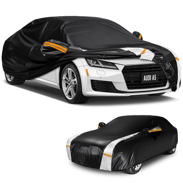 Car Cover Custom Fit for Mini Convertible F57(2016-2023), Car Covers for Outside Storage Waterproof Breathable, Full Cover Outdoor All Weather Protection Rain Sun Dust with Zip and Cotton(Black)