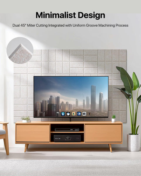 Soundsbay Soundproofing Panels, 12 Pack Acoustic Wall Panels Self-adhesive, 30x30x0.9cm Acoustic Panels for Walls, Ceiling, Home Office