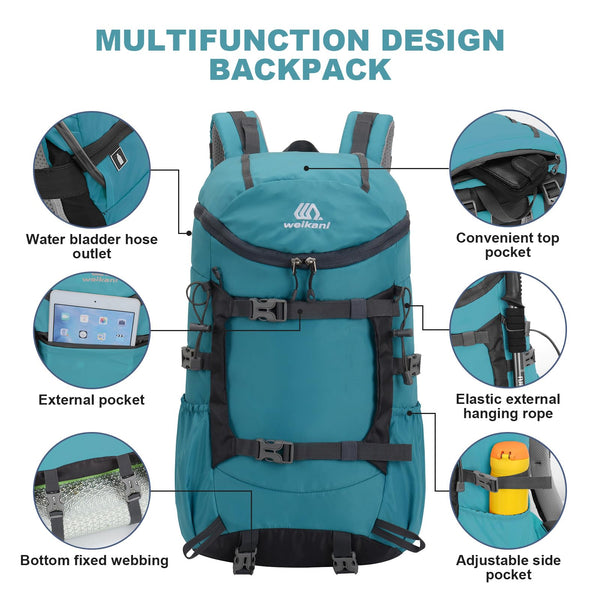jianyana Hiking Backpack Waterproof 30L Foldable Rucksack Lightweight Camping Bag skiing climb mountains Camping Trekking Hiking Walking Cycling Climbing Outdoor Sports for Women Men
