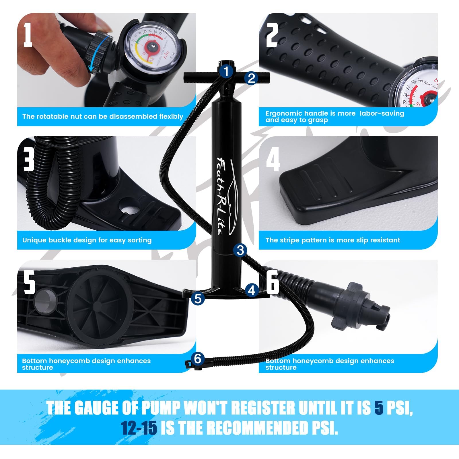 FEATH-R-LITE 10' &11' Inflatable Ultra-Light Stand Up Paddle Board for All Skill Levels Included with SUP, Adj Paddle, Pump, Backpack, Leash