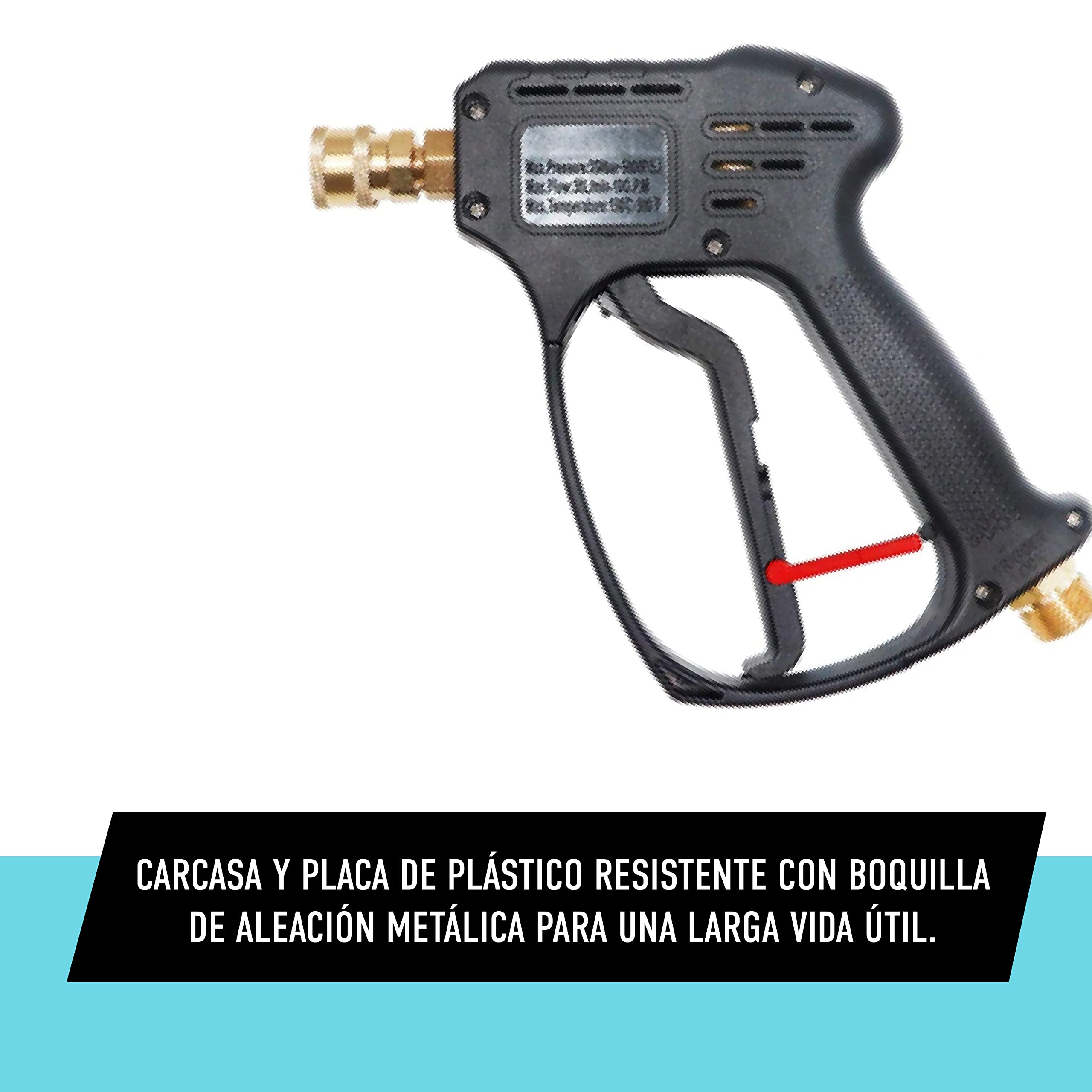 EDOU High Pressure Power Washer Short Gun Kit - Heavy Duty Brass and Stainless Steel - 5 Spray Nozzles, 3/8 Inch Quick Connector, 1/4 Inch