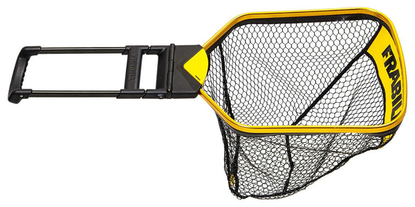 Frabill Trophy Haul Bearclaw 1418 Fishing Net, One Hand Designed Landing Net with built in Light, Black and Gold (FRBNX14L)