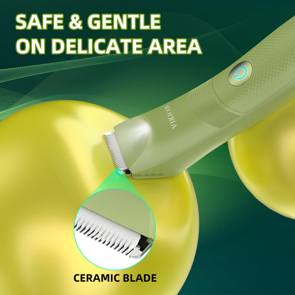 Manscape Trimmer for Men, VIKICON Pubic/Body Hair Trimmer, Electric Ball Trimmer for Private Parts, IPX7 Waterproof Body Goomer Shavers, USB-C Charging, Gifts for Men, New HT871