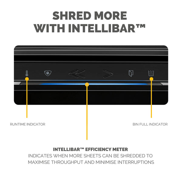 Fellowes 18 Sheet Paper Shredder for Office Use - 100% Jam Proof Cross Cut Shredder - 99Ci Shreds for 30 Minutes - Powershred Office Shredder with Large 34 Litre Pull-Out Bin - DIN Level P4 - Black