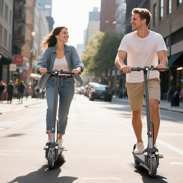 Electric Scooter, Electric Scooter Adult 350W with 25-35KM Range, Max Speed 25KM/H, 8.5" Solid Tire, Double Braking System for Adults and Teens