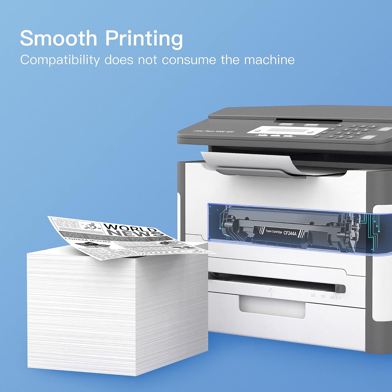 GPC Image Black Toner Cartridge, Compatible with HP 44A CF244A for LaserJet Pro M15w M15a MFP M28w M28a, 1000 Page Yield