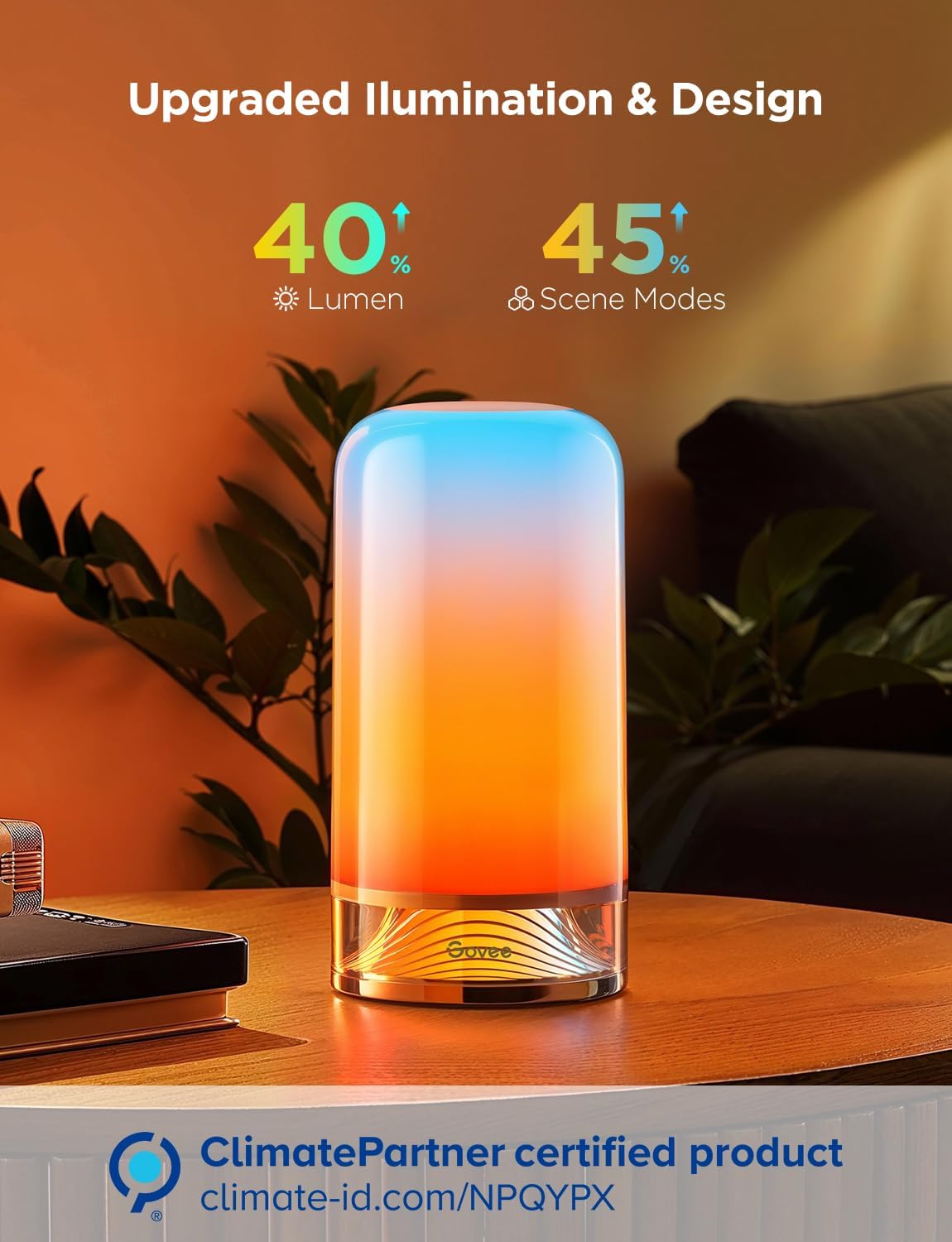 Govee Bedside Touch Table Lamp, Night Light Kids LED RGBICWW Works with Matter and Alexa, Music Sync, 64 Scene Modes, Timer, 2700-6500K Night Lamp for Bedroom, Kids, Living Room Decor(Corded Electric)