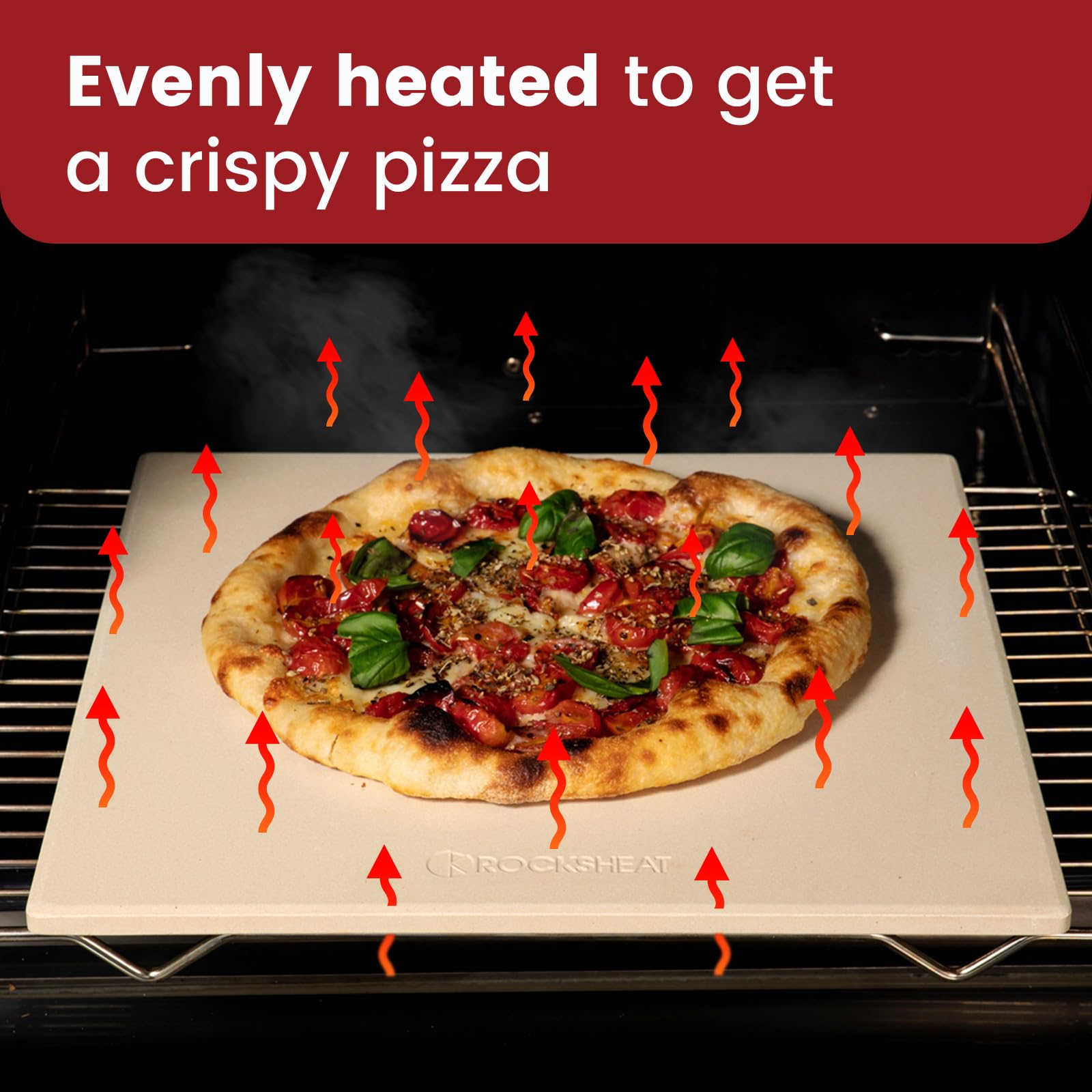 13.2" x 13.2" x 0.6" Square Cordierite Pizza Baking Stone Perfectly Compatible for Ooni Karu, Koda & Fyra 12 Pizza Oven