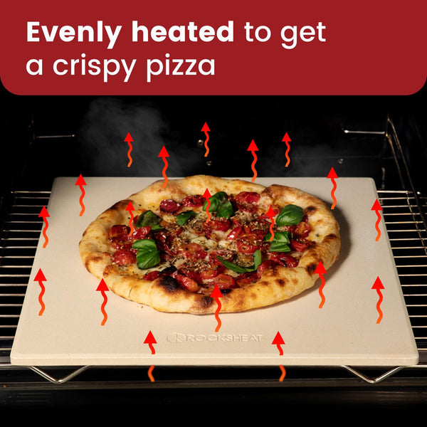 13.2" x 13.2" x 0.6" Square Cordierite Pizza Baking Stone Perfectly Compatible for Ooni Karu, Koda & Fyra 12 Pizza Oven