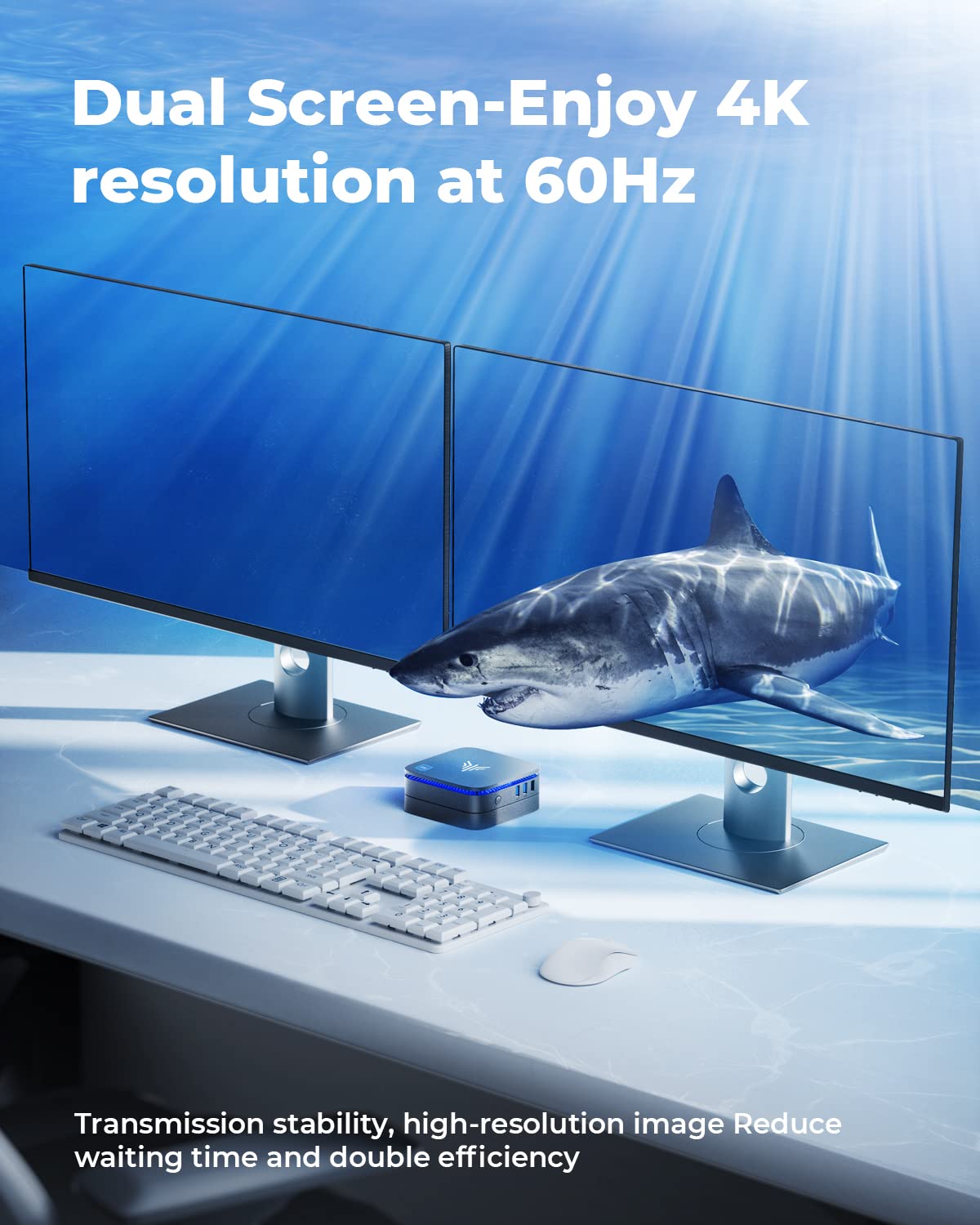 NiPoGi Mini PC Windows 11 Pro, Ιntel Alder Lake Ν95 (Βeats N5095/N5105, Up to 3.4GHz), Mini Computer 8GB RAM 256GB M.2 SSD, Mini Desktop Pc support 2.5" SSD, Dual WiFi/BT, 4K Double Display