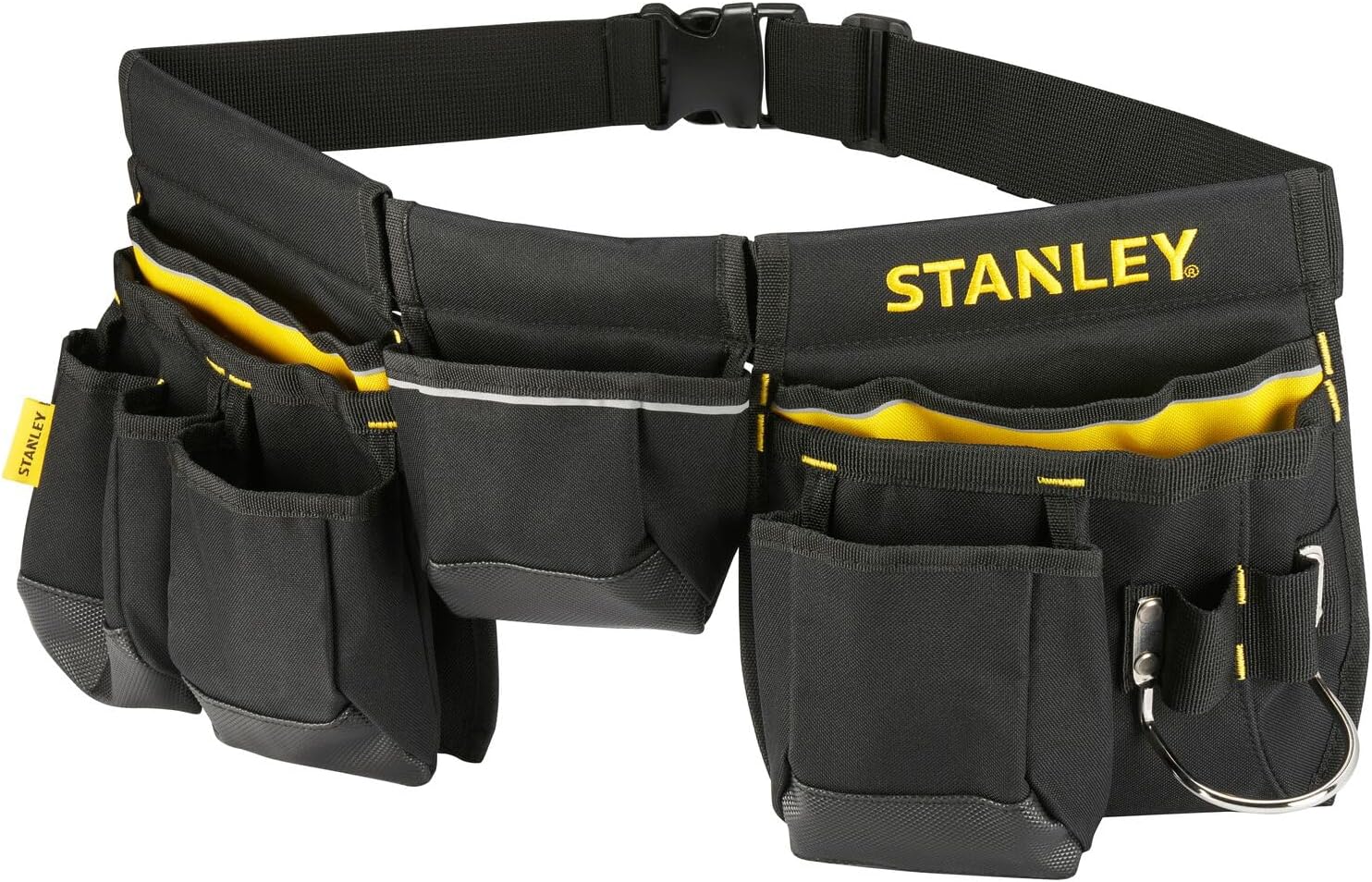 STANLEY Essential Tool Belt Pouch Apron, Multiple pockets, Integrated Hammer Loop, Tape Pocket for Easy Reach When Working, Adjustable Belt and Buckle, 1-96-178