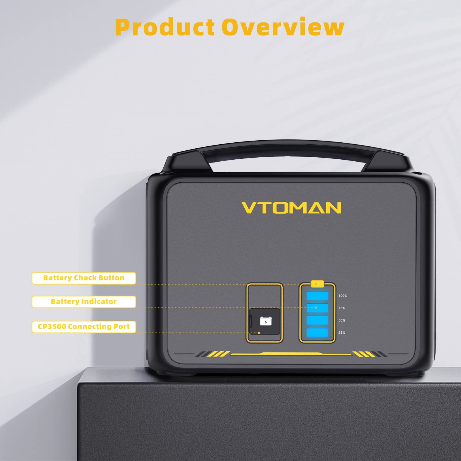 VTOMAN Jump 600X Portable Power Station 600W - 299Wh Solar Generator LiFePO4 Battery Power Station with 600W Pure Sine Wave (Surge 1200W) AC Outlet, PD 60W USB-C, 3x Regulated 12V/10A DC for Camping