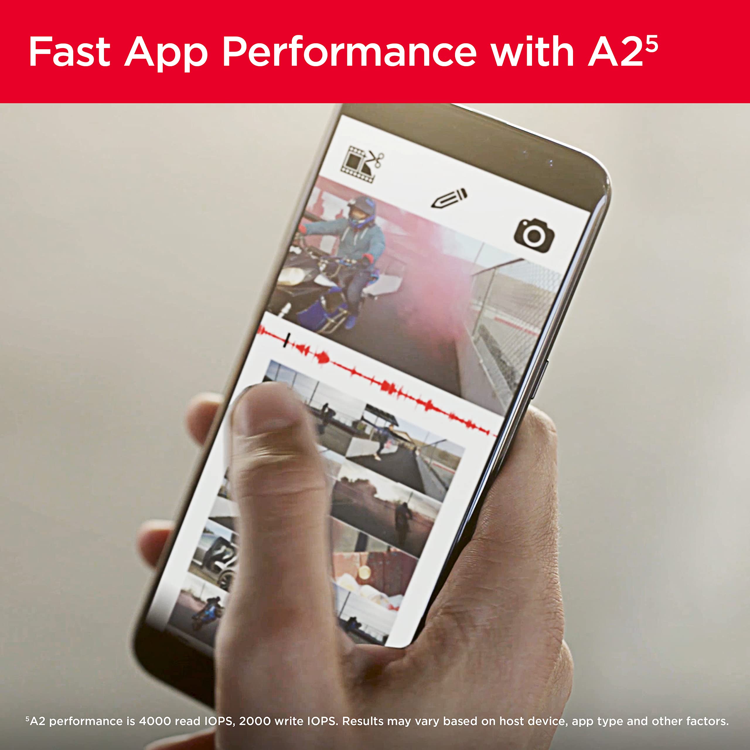 SanDisk 128GB Extreme microSDXC card +SD adapter, microSD card for smartphones, action cameras, drones, V30, up to 190 MB/s, SanDisk QuickFlow Technology, RescuePro Deluxe, UHS-I, 4k, V30, A2, U3