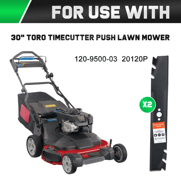 Grasscool Timemaster 30 inch Mower Mulching Blades for Toro 20199 20200 20975 20977 Lawnmower Replace for 20120P 120-9500-03