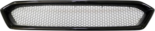 Exterior Accessories Parts - Glossy Front Grille Compatible With 2018 2019 2020 2021 Subaru WRX STI VA - Gloss Black Finished W/Black Mesh Grill - Debadge