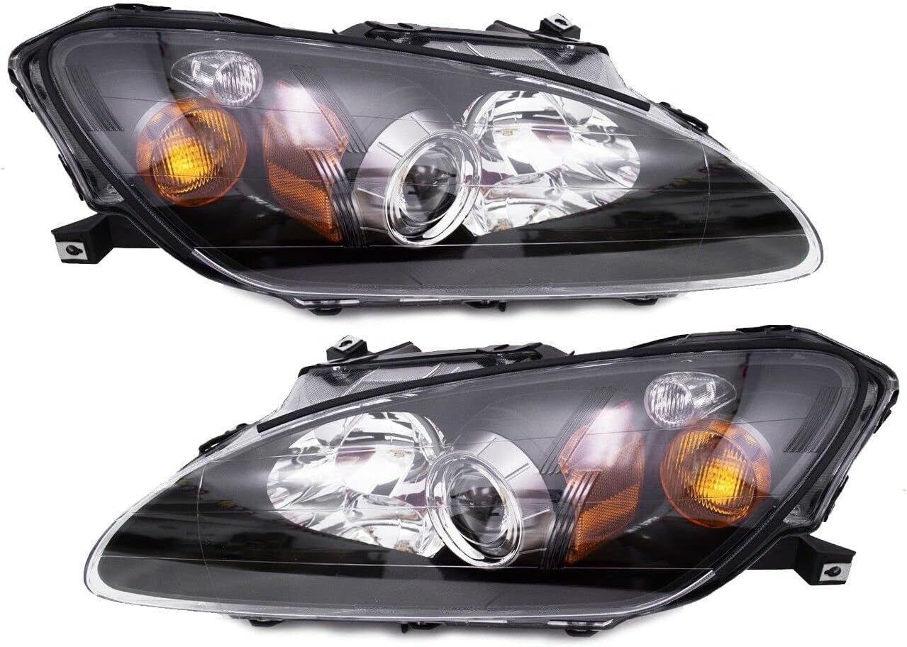 GAZOZ PERFORMANCE Exterior Accessories - Projector Headlights Headlamps Amber Corner Compatible with 2004-05-06~2009 Honda S2000 AP2