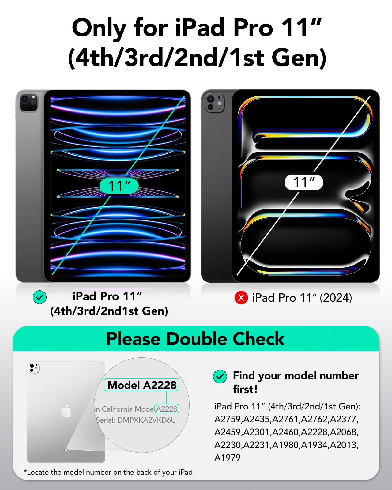 ESR for iPad Pro 12.9 Case (6th/5th Generation, 2022/2021), Removable Magnetic Cover, Adjustable Portrait/Landscape Stand with Raised Display View, 9 Standing Angles, Shift Series, Black