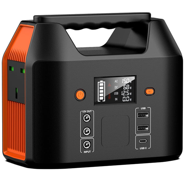 SinKeu Portable Power Station,27000mAh/99Wh Solar Generator with 230V/150W AC Outlet for Camping Emergency Outdoor Adventure Picnic Fishing Travel Party RV Trip(Solar Panel Not Included)